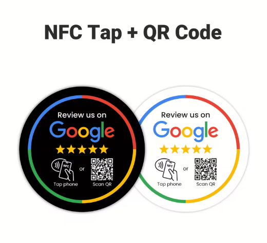 Placas NFC y Código QR Redondo